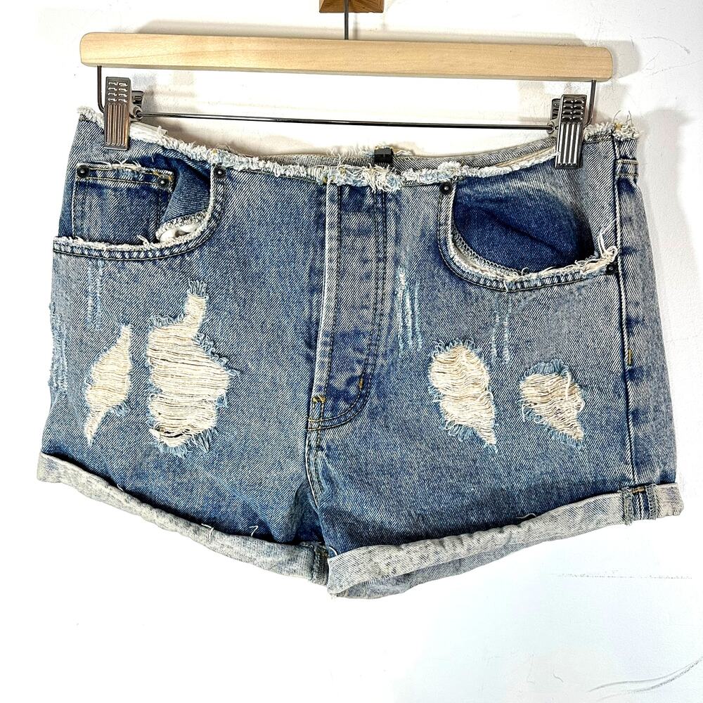 CARMAR raw edge distressed shorts boho‎ womans size 27 boho summer
